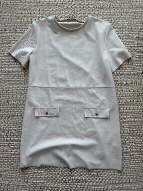 ZARA cream business casual dress